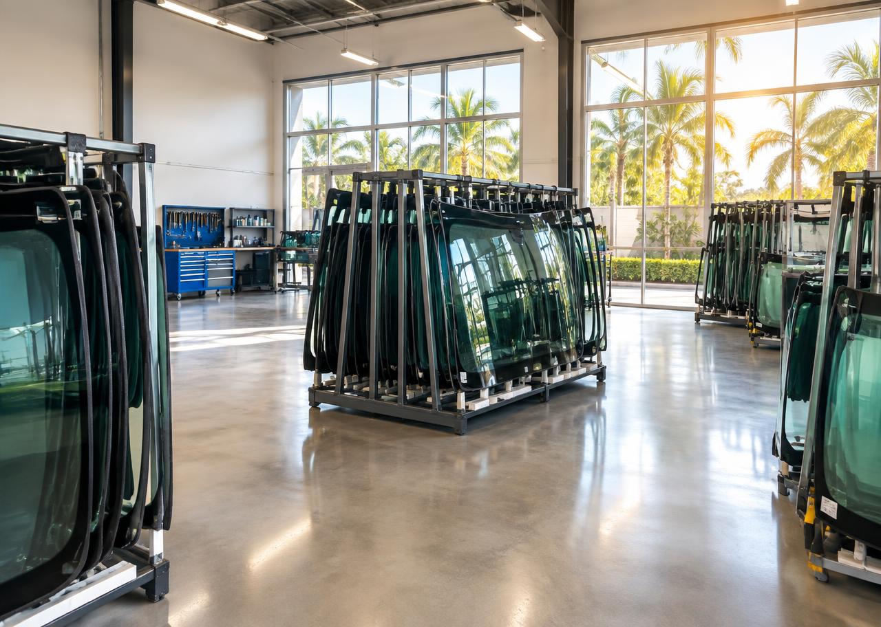 Atelier Antilles Pare-Brise avec pare-brises en stock sur racks